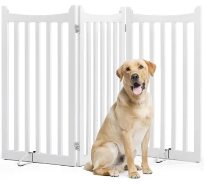 Produktbild von Yaheetech Absperrgitter Hund Schutzgitter, HxB: 90,5 x 151,5 cm, 3 Paneelen