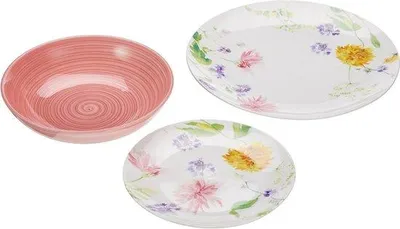 Obrázok produktu pre Porcelánový riad pre 6 osôb s kvetinovým vzorom, 18-dielny