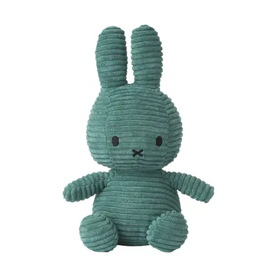 Produktbild von Miffy Cord-Plüschfigur (grün, 24cm) Kuscheltier Stofftier Hase Plüschtier