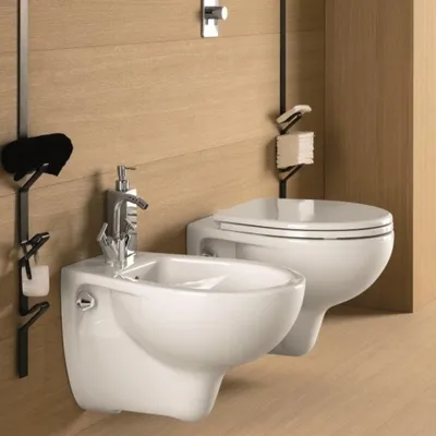 Obrázek produktu pro Závěsné bidetové sedátko Monoforo z bílé porcelánové keramiky Colibri