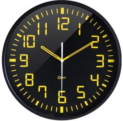 Image de Horloge murale 30 cm 11023 noir / jaune