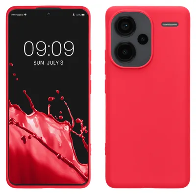 Produktbild von kwmobile Handyhülle für Xiaomi Redmi Note 13 Pro+ 5G / Redmi Note 13 Pro Plus 5G Hülle - TPU Case - Kabelloses Laden - Schutzhülle Cover in Neon Pink