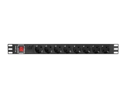 Image de Lanberg PDU Multiprise 19" 1U 8x Schuko 2m noir
