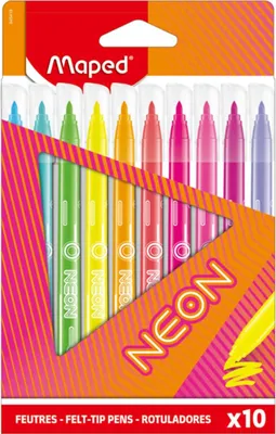 Produktbild von Maped Fasermaler NEON 10er Kartonetui