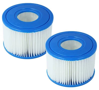 Produktbild von vhbw 2x Filterkartusche Typ S1 kompatibel mit Intex PureSpa 28403E, 28443E, 28423E, 28453E, 28413E, 28407E, 28421E Pool - Ersatzfilter Blau Weiß