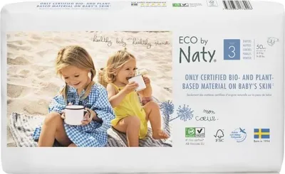 Produktbild von Windeln Eco von Naty Midi 4 - 9 kg - ECONOMY PACK (50 Stück)