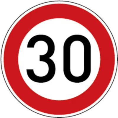 Produktbild von Dreifke® Verkehrszeichen - Zulässige Höchstgeschwindigkeit 30, Zeichen 274-30...
