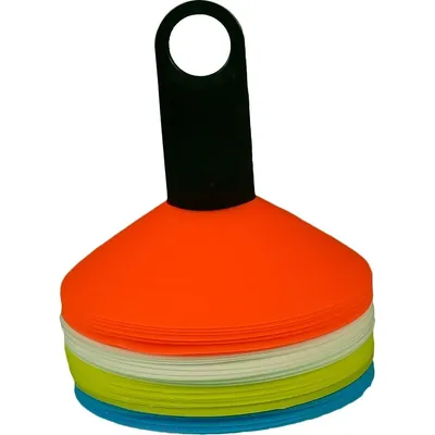 Image de Marqueurs de terrain (40X) - Jaune / Orange / Bleu / Blanc | Taille : Unique