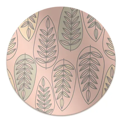 Produktbild von Rundmatte - Stuhlunterlage Bürostuhlunterlage - Rund Ø 100 cm - Bodenmatte - Fußmatte - Bunte Blätter