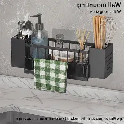 Produktbild von Spüle Organizer - Küchenraum - Arbeitsplatte - Automatische Entwässerung - 30 cm - Schwarz