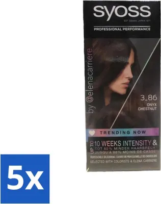 Produktbild von Syoss - Haarfarbe - 3-8 Dunkelgoldbraun - 1 Haarfärbung - Vorteilspack - 5 Stücke