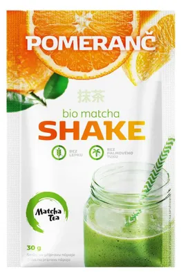 SHAKE Z MATCHĄ I POMARAŃCZĄ BEZGLUTENOWY BIO 30 g - AMYLON