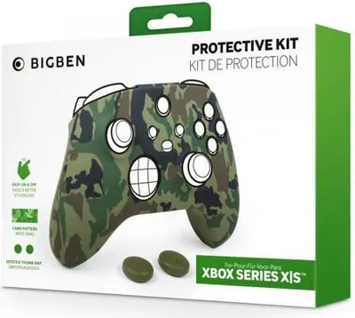Produktbild von Bigben fr XBOX Series X/S Controller Silicon Glove camo green inkl. 2 Thumb Grips BB006469