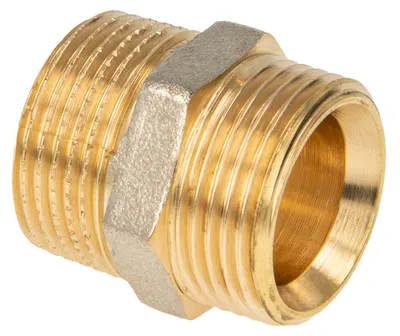 Produktbild von tecuro Reduziernippel Eurokonus G 3/4 Zoll AG x G 3/4 Zoll AG, DN 20, DVGW, Messing teilvernickelt