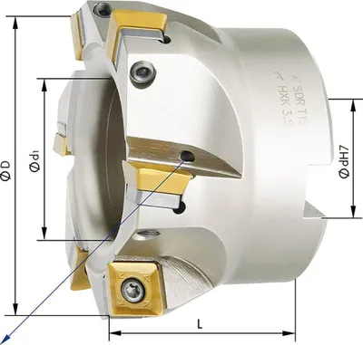 Produktbild von IHTec Eckmesserkopf 90Grad Z9 Innenkühlung D125mm für SDMT12