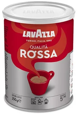 Image de LAVAZZA QUALITA ROSSA café 250g moulu boîte métal