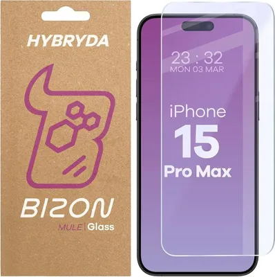 Produktbild von Bizon Glass Mule Flexibles Hybridglas für Apple iPhone 15 Pro Max