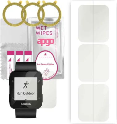 Produktbild von apgo 3 Stück Schutzfolie, Matt, kompatibel mit Garmin forerunner 35 Smartwatch, Hydrogel Displayschutzfolie mit Positionierhilfe, Displayfolie, robust und kratzfest