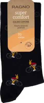 Immagine prodotto di Calza uomo RAGNO lunga sottoginocchio un paio di calze super confort caldo cotone articolo U862CS/U858CS/U846CS/U865CS, 2-39/42, Cotone 75%,Poliestere 23%,Spandex 2%