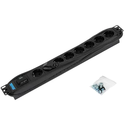 Obrázok produktu pre Triton RAB-PD-X08-A1, 8 AC zásuvky/AC zásuviek, 230 V, 50 - 60 Hz, Čierna, 2 m