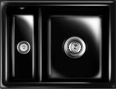 Produktbild von Flächenbündige Spüle KeraDomo MERA 60 F/o in Nero mit Handbetätigung