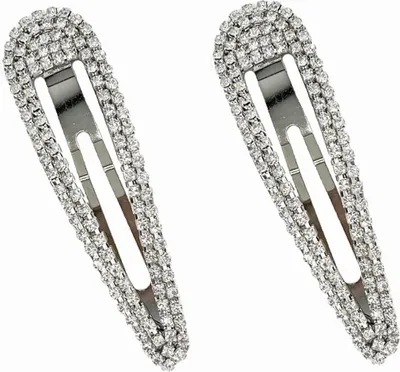 Produktbild von 2-teiliger Strass-Haarschmuck für Damen, elegante Haarspangen, Haarschmuck (Silber)