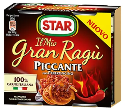 Produktbild von Star Gran Ragú Piccante con Peperoncino 2 x 180g