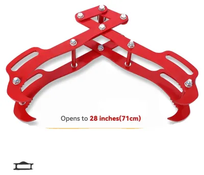 Imagen del producto de Pinzas elevadoras para vigas, fabricadas en acero al carbono, con rotación de 360° para mayor control, de 71 cm (28 pulgadas)
