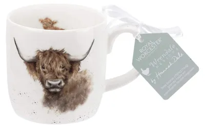 Mok Highland Koe, 310 ml, Beinporzellan, spülmaschinengeeignet