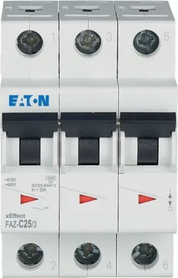 Immagine prodotto di Eaton FAZ-C25/3 Interruttore automatico di tipo C (278875)