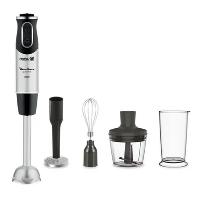 Zdjęcie produktu dla Moulinex Quickchef, Blender immersyjny, Rozgniatacz do lodu, 1000 W, Czarny, Stal nierdzewna