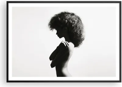 Produktbild von Gerahmtes Poster - Schwarzer Rahmen - Frau Nacktheit Körper - 100x70 cm - Wand Bild - Wanddeko - Wandbilder - Kunstposter - Wandposter - Bilderrahmen - Bilder - Kunstdruck - P2BAA100x70-4946