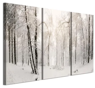 Immagine prodotto di LUMASOUL Quadri su tela 90x60 cm, Motivo invernale 3, Quadri da Parete per Soggiorno e Camera da Letto, 3 pezzi