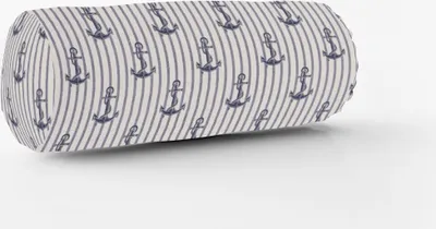 Produktbild von SCHÖNER LEBEN. Kissenhülle Digitaldr. Maritim Anker Streifen weiß bla Größe 15x40cm (ØxB) Nackenrolle 15x40cm (ØxB) Nackenrolle Größe