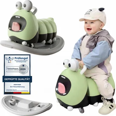 Produktbild von Kidiyana 3in1 Rutschfahrzeug Babyroller – Schaukeltier & Balancierbrett, Yoyo Rutscher ab 10 Monaten, BPA-frei, PP-Material, bis 30 kg