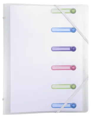 Produktbild von Exacompta Ordnungsmappe Chromaline DIN A4 6 Fächer transparent