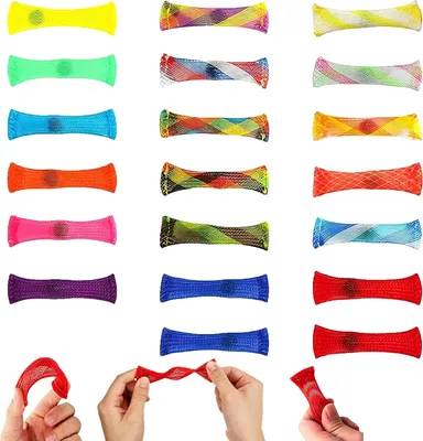 Productafbeelding van Buizen van mesh antistress voor volwassenen - Set van 20 - Speelgoed fidget kleuren voor kantoor