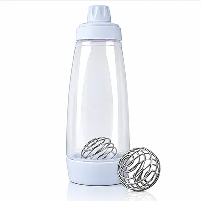 Produktbild von Pfannkuchenteig Spender 1000 ml mit Rührkugel, Teigmixer mit Dosierfunktion, Messskala, tropffrei, spülmaschinenfest