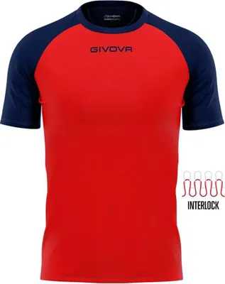 Produktbild von Sport-T-Shirt Givova Capo Rot-Marinerot - 3XL