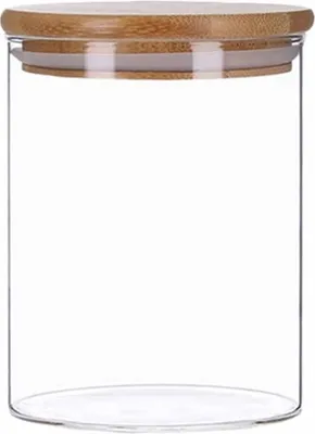 Produktbild von 700ml Vorratsglas mit Bambusdeckel, luftdicht, stapelbar, Spülmaschinenfest und Mottensicher