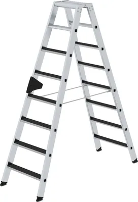 Produktbild von MUNK Stehleiter beidseitig begehbar mit clip-step R13 2x8 Stufen