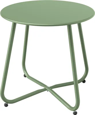 Produktbild von Beistelltisch, kleiner Sofatisch, leicht, stabil, einfach zu montieren, runder Couchtisch ideal für den Außenbereich, das Wohnzimmer, das Schlafzimmer, das Büro