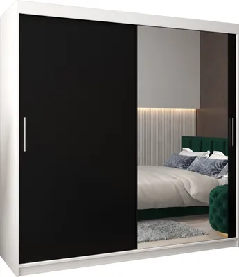 Produktbild von Kleiderschrank, Schiebetürenschrank Schlafzimmer, Schrank mit Spiegel TOKYO 2 200 cm