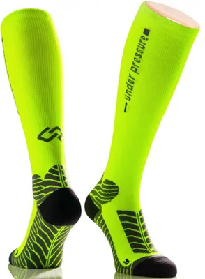 Produktbild von Under Pressure Runattack Sport Kompressionssocken 35-38 (Wade: 28-38cm) Gelb