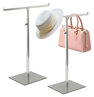 Produktbild von Handtuchhalter T-Form - Verstellbarer Edelstahl - Doppelhaken - 2 Stück