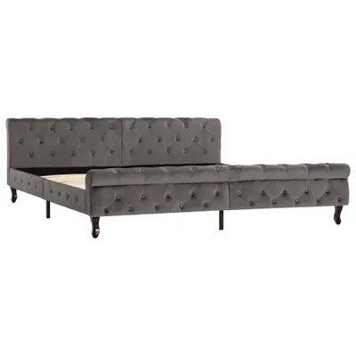 Immagine prodotto di Struttura letto in velluto grigio 200x200 cm