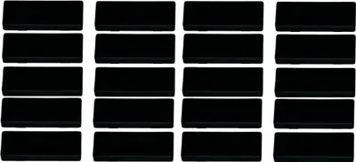 Produktbild von Abdeckkappen für Fensterablauflöcher, 20er-Set, schwarz