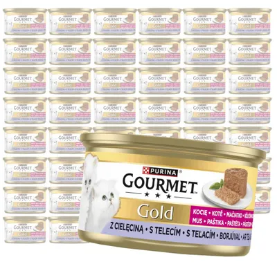 Zdjęcie produktu dla Purina Gourmet Gold Mus Z Cielęciną 48x85g Mokra Karma Dla Kociąt