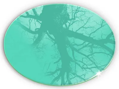 Produktbild von Grabkerze Untersetzer Glastafel Gummifüße Motiv - 40 cm - Grüne Farbe