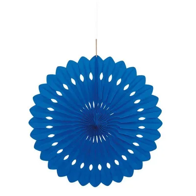 Produktbild von Unique Party 64263, Dekorativer Ventilator, Blau, Papier, 1 Stück(e), 40 cm